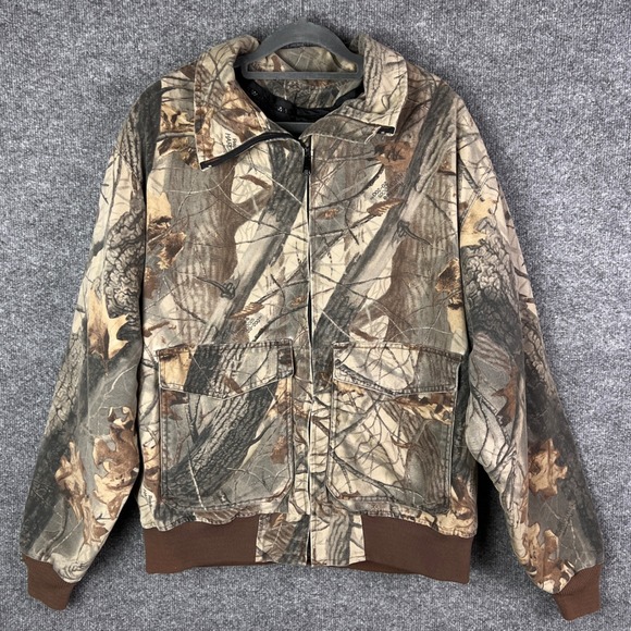Vintage RedHead Mens Camo Hunting Jacket Full Zip Realtree Hardwoods XL-Large - Picture 1 of 9